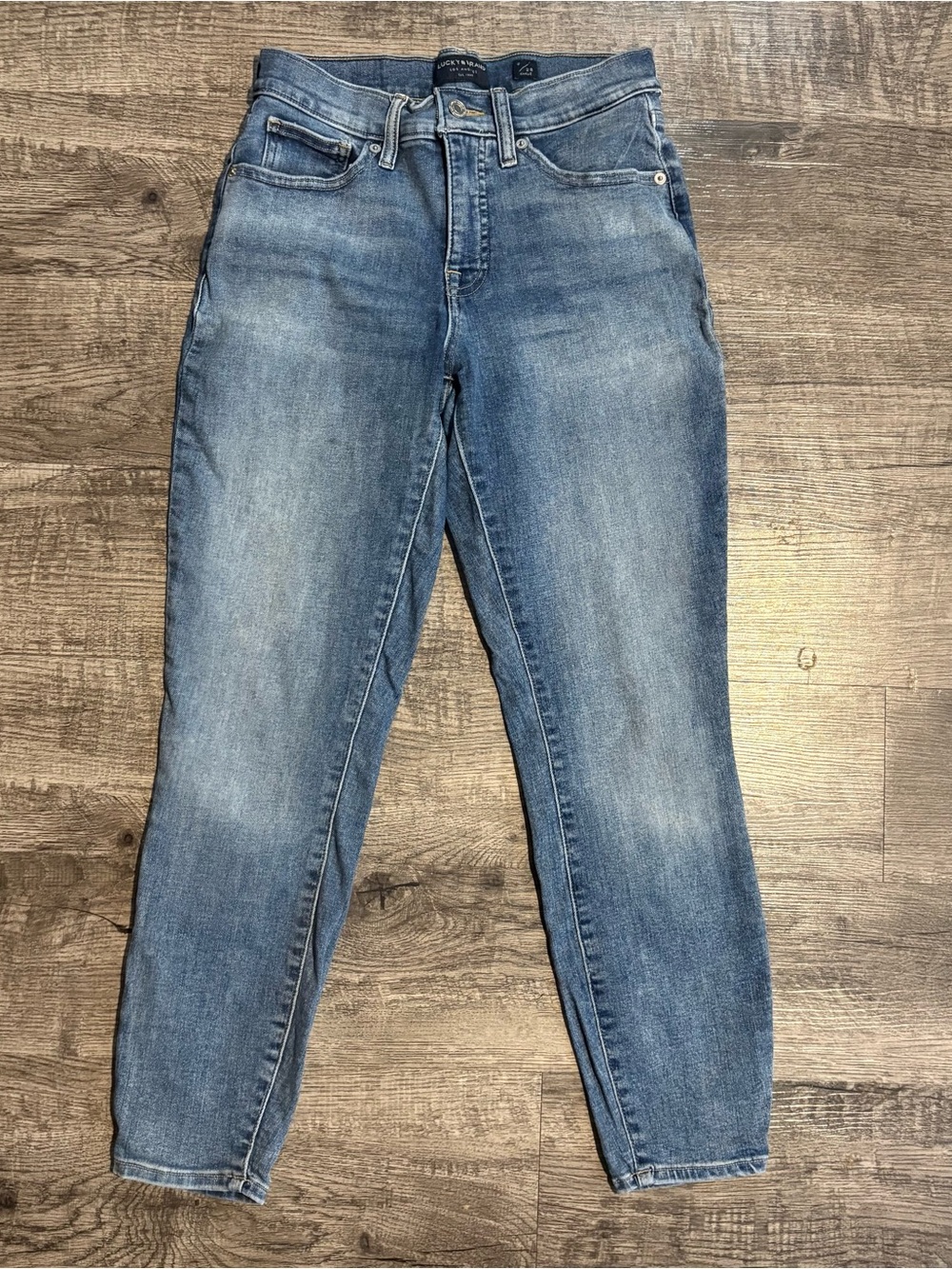 Lucky Brand Ava Jeans Women’s 6 Blue Mid Rise Ankle Skinny Denim